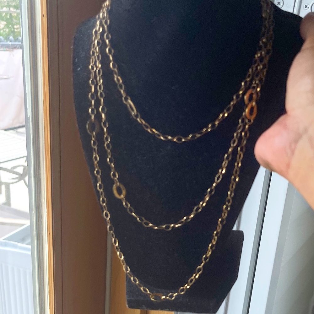 925 Sterling Silver Long Link Necklace 60"